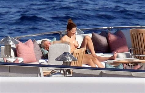 Katharine McPhee Topless Sunbathing On A Boat In Italy