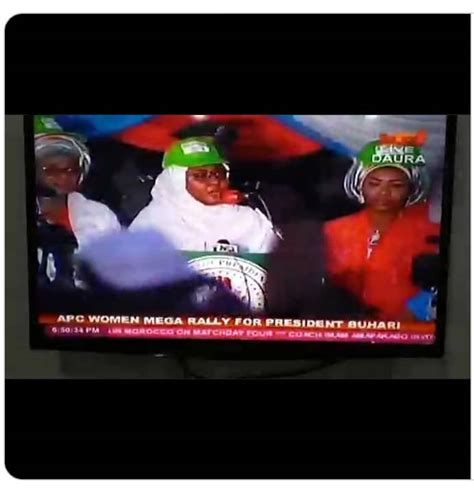 Aisha Buhari Spotted Campaigning For Her Husband In Daura Politics Nigeria
