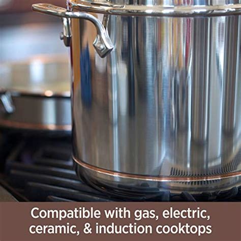 all clad copper core 5 ply stainless steel cookware set 14 piece induction oven broil safe 600f