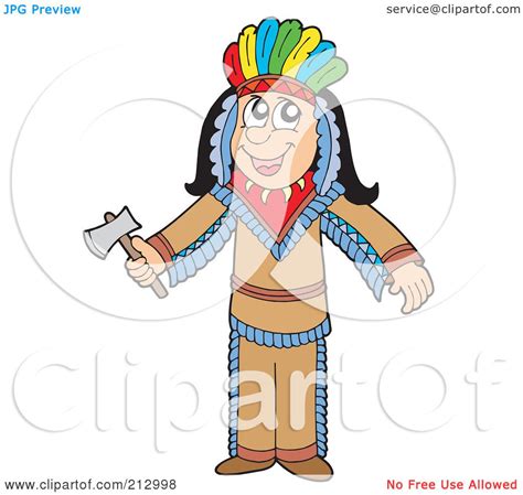 Royalty Free Rf Clipart Illustration Of A Male Apache Native American