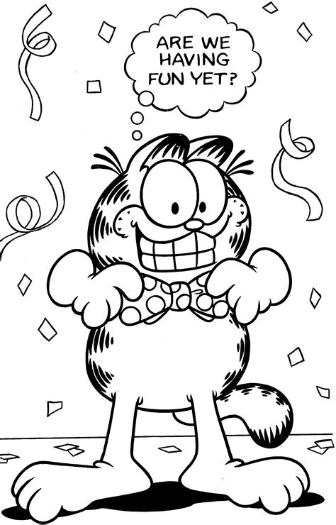 Garfield Coloring Pages Printable Free Coloring Sheets Cartoon Images And Photos Finder