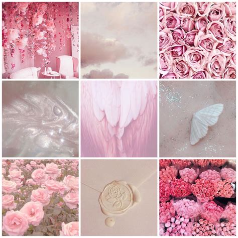 Angelkin With A Love Of Flowers And Pastel Pink Kin Moodboard