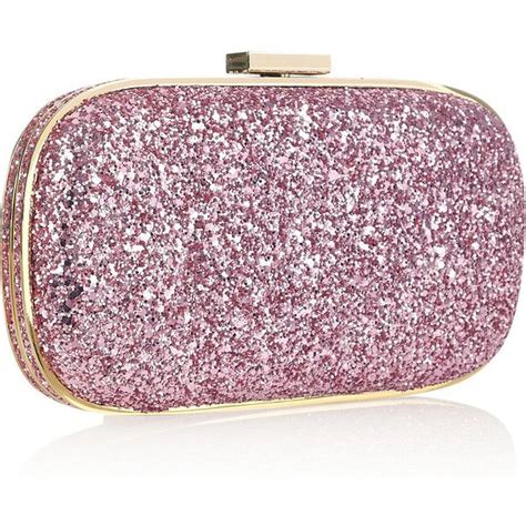 Anya Hindmarch Marano Glitter Finish Leather Clutch Found On Polyvore