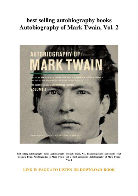Best Selling Autobiography Books Autobiography Of Mark Twain Vol 2