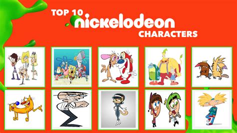 My Top 10 Nickelodeon Characters By Bart Toons On Deviantart
