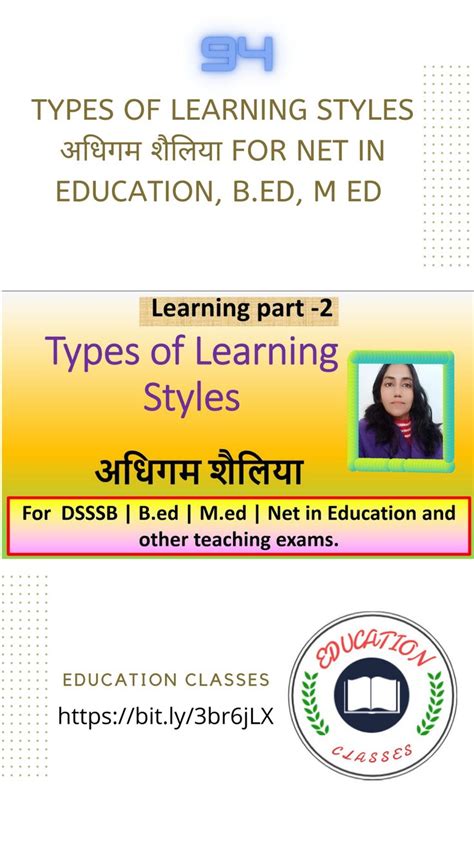 Types Of Learning Styles अधिगम शैलिया For Nta Ugc Net In Education M