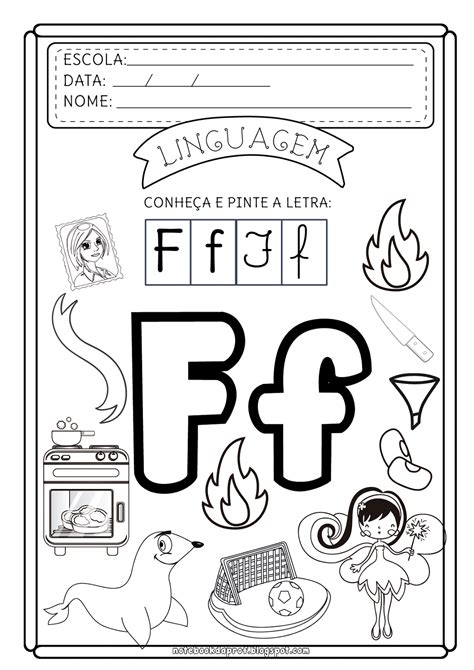 Atividades Com A Letra F Para Alfabetização
