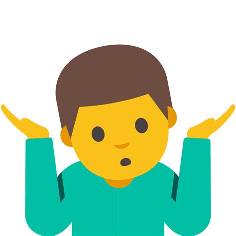 Man shrugging emoji clipart. Free download transparent .PNG | Creazilla png image