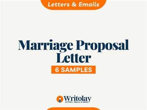 marriage proposal letter 6 templates writolay