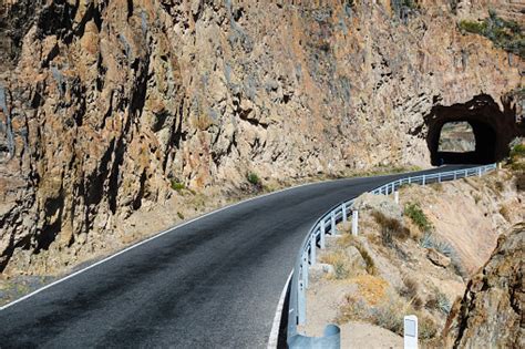 Road Tunnel On The Edge Of Colca Canyon Peru Roadway Ar109 Arequipa