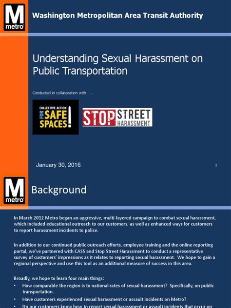 Sexual Harassment Report Washington Metro Sexual Harassment