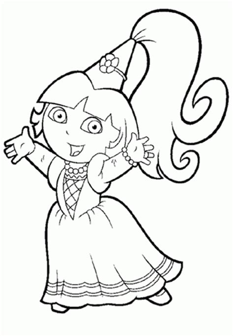 Dora Princess Printable Coloring Pages From The Thousand Photos On My