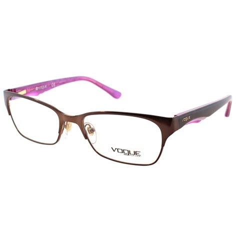 These Vogue Eyewear Women S Vo 3918 934 Brushed Brown Metal Rectangle Eyeglasses Embody Style