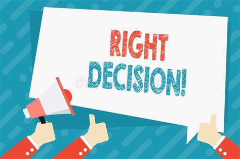 Text Sign Showing Right Decision Conceptual Photo Making Good Choice