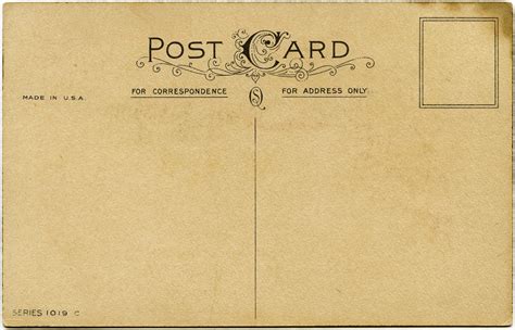 Postcard Font And Back