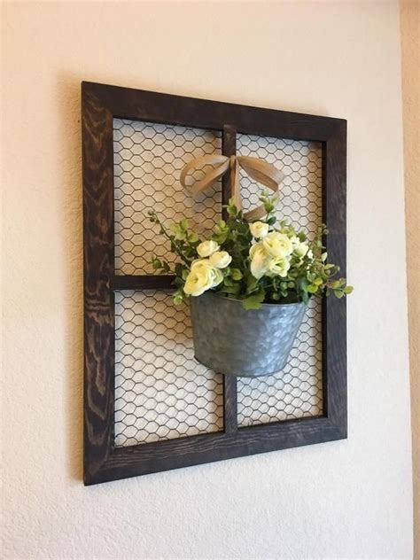 But filling up walls can be an expensive endeavor, especially if you have a lot of empty space to cover. Window Frame, Chicken Wire Decor, Farmhouse Wall Decor ...