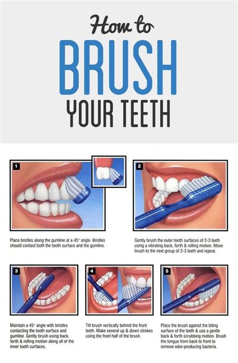 Learn How To Properly Brush Your Teeth With This Easy 5 Picture Chart