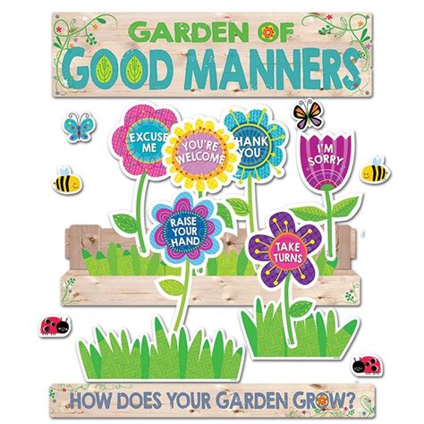 Garden Of Good Manners Mini Bulletin Board Creative Teaching