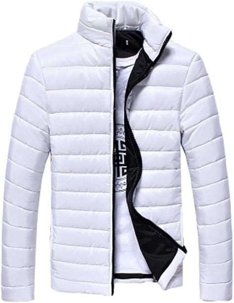 ericcay mantel jungen männer warm stehkragen slim zip winter coat stilvolle unikat outwear jacke
