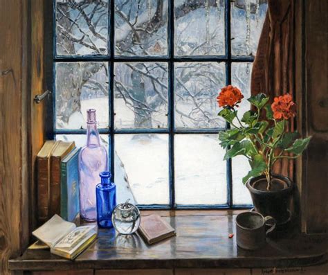 Rsw Artwork Page My Winter Window Shelf Window View Illustration