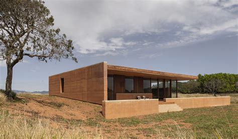 A House Made Of Rammed Earth With An Old Technology Revisited In A
