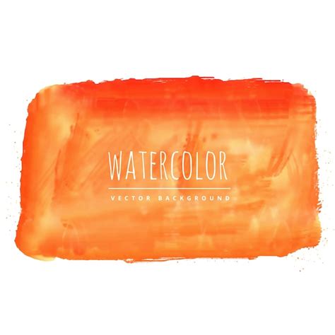 Free Vector Orange Watercolor Stain Background