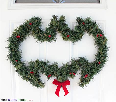 Diy Batman Wreath And Other Geeky Holiday Decor Our Nerd Home Geek