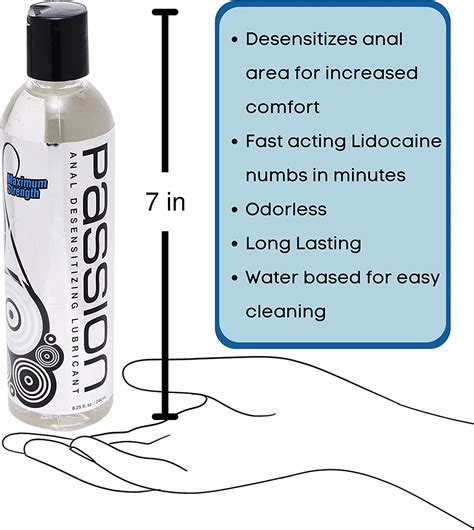 buy passion lubes maximum strength anal desensitizing lube 8 25 fl oz online at lowest price in
