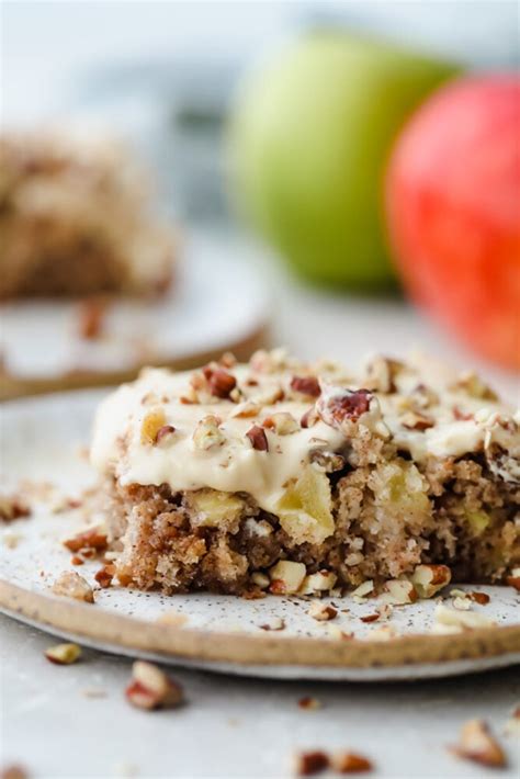 Apple Pecan Spice Cake With Brown Sugar Cream Cheese Frosting