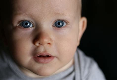 Closeup Baby Face Infant Blue Eyes Boy Child Cute People Pxfuel