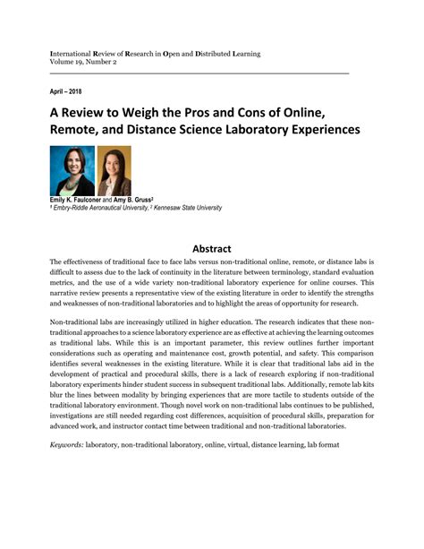 Pdf A Review To Weigh The Pros And Cons Of Online