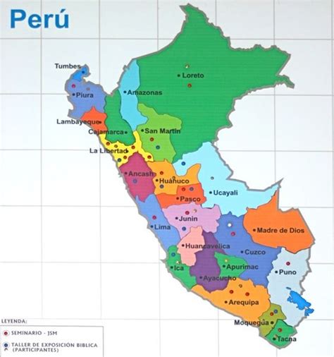 Regions Of Peru Map • Mappery