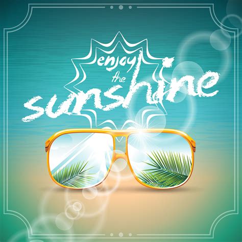 Vector illustration on a summer holiday theme with sunglasses 346600 ...