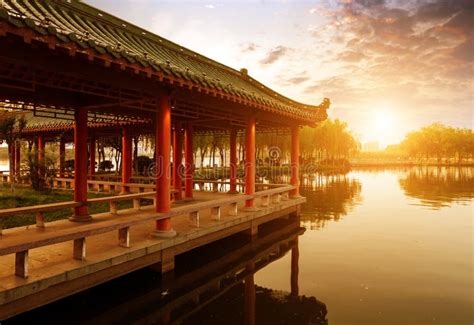 The Chinese Ancient Architecture Stock Image Image Of Garden