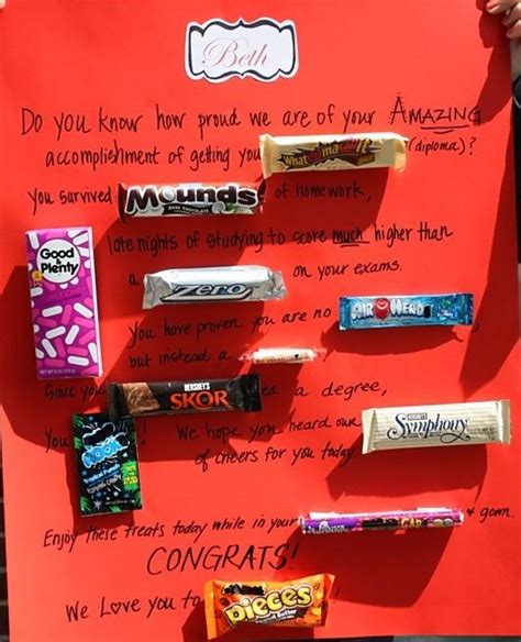 10 beautiful 5th grade graduation party ideas in order that you would not have to search any more. Graduation Candy Gram! | Graduation candy, Graduation diy ...