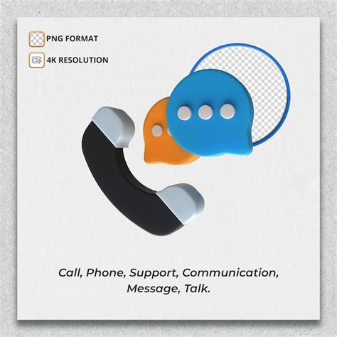 Premium Psd Call Phone Support Communication Message Talk