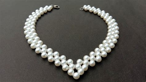 How To Make A Pearl Necklace At Home Useful Easy Youtube