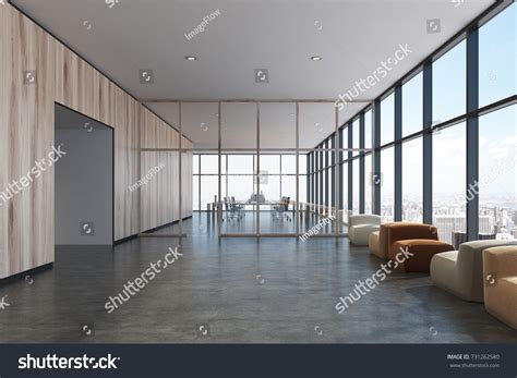 Upscale Office Waiting Room Interior Colorful 스톡 일러스트 731262580