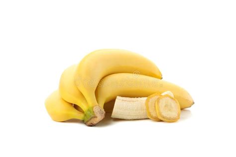 Banana Cluster Isolated On Background Fresh Fruit Stock Photo Image