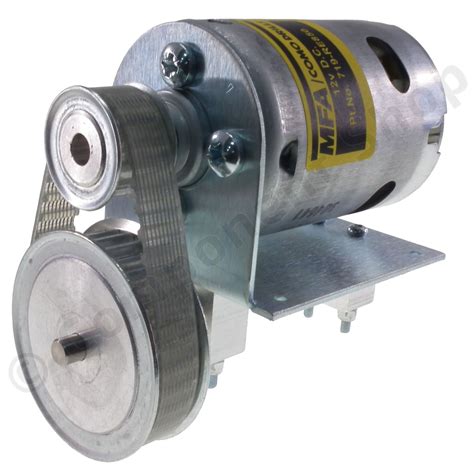 Their first and most common job is inflation. 850 12V DC Motor with 2.1:1 belt Reduction drive MFA ...