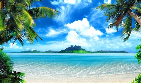 Desktop Tropical Beach Tropical Beach Screen Template Backgrounds For