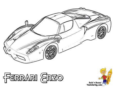 Founded in 1947 by enzo ferrari as scuderia ferrari the company sponsored racers and produced racing cars. Heart Pounding Ferrari Coloring | 29 Free Boys Car ...