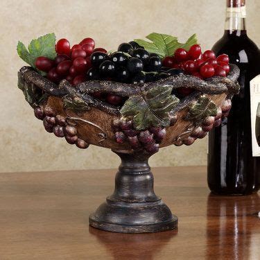 3 tier hanging fruit basket, kitchen heavy duty fruit storage organizer, plant holder, modern country style home decor, countertop space saver for fruits or vegetables (silver) by prep & savour. Grape Harvest Decorative Centerpiece Bowl | Wine decor ...