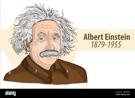 Albert Einstein 1879 1955 Ilustración De Vectores De Dibujos Animados