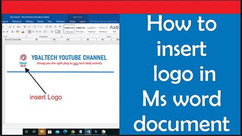 How To Insert Logo In Word Document Inserting A Logo In Microsoft Word