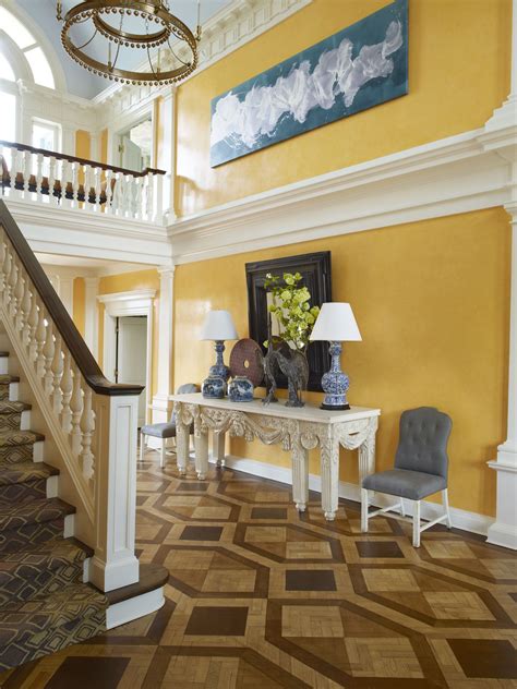 See more ideas about polished plaster, venetian plaster, stucco veneziano. Yellow Venetian Plaster Entry Hall by Bunny Williams Inc ...