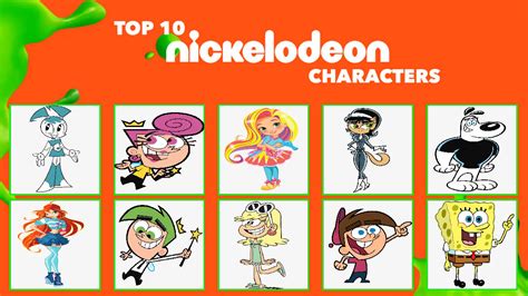 Top 10 Best Nickelodeon Characters By Lapisfan2055 On Deviantart