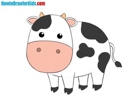 How To Draw A Cow For Kids Easy Drawing Tutorial