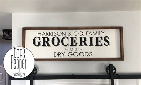 Groceries Sign For Pantry Or Kitchen Personalized Grocery Etsy