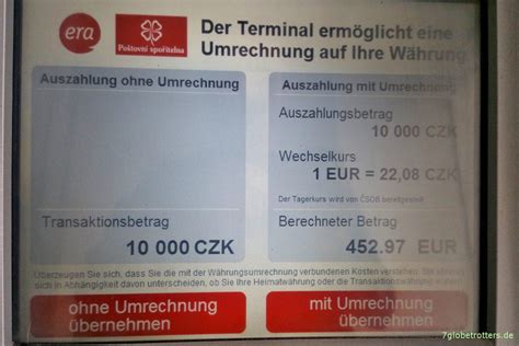 ᐅ Tschechien: Obacht vor der Kostenfalle Bankautomat ...
